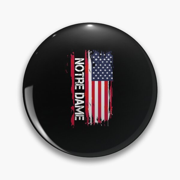 Item preview, Notre Dame Vintage Font USA Flag designed and sold by Merica1st.