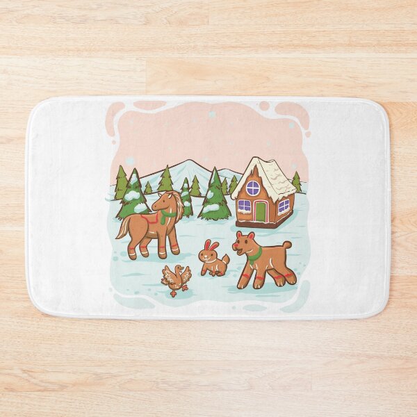 Item preview, Gingerbread animals enjoying themselves designed and sold by MissCookieFairy.
