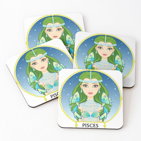 Item preview, Zodiac sign Pisces. Fantastic princess, animation portrait. Background - a frame, the night star sky. designed and sold by YanaZvereva.