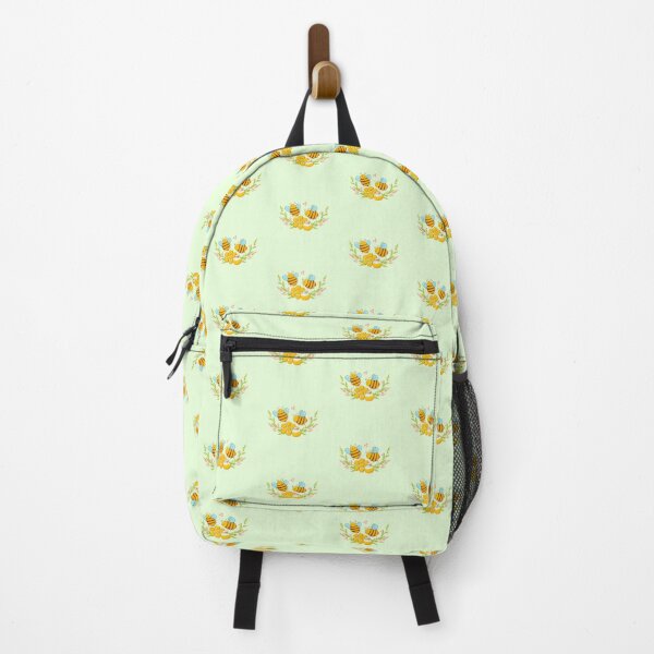 Item preview, Honey bee, print with bees honey grass and flowers for fabric, dishes, T-shirts, paper designed and sold by IriSev.