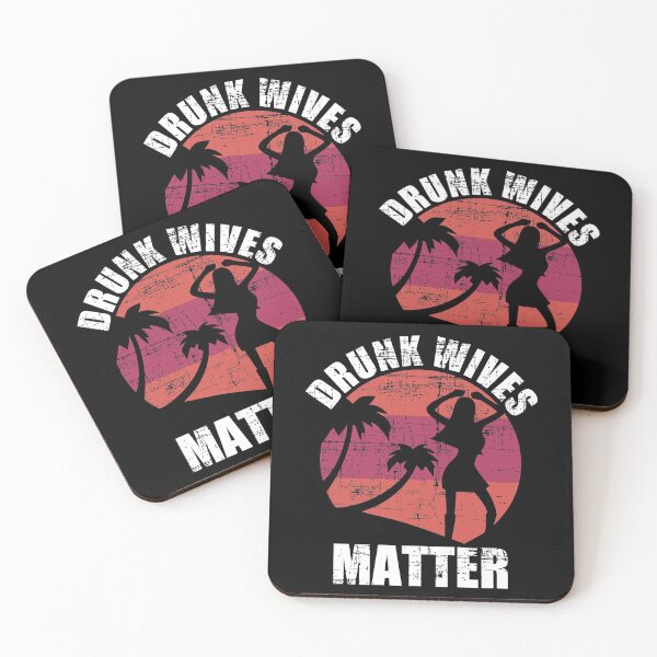 Item preview, Drunk wives matter image with palm trees designed and sold by mermaidselina.