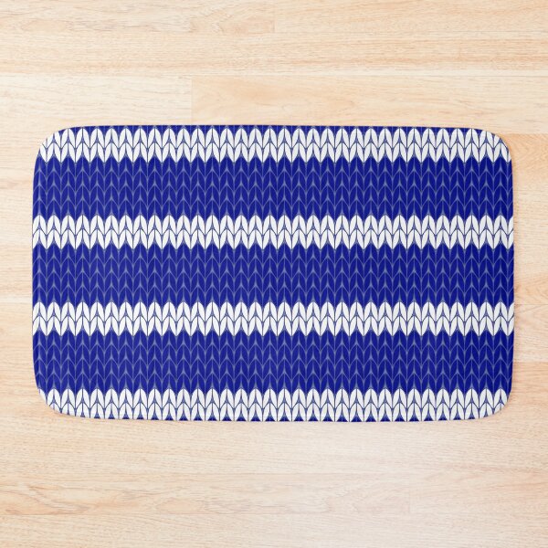 Item preview, Navy blue and white knitted stripes sailor's singlet pattern designed and sold by natalyon.