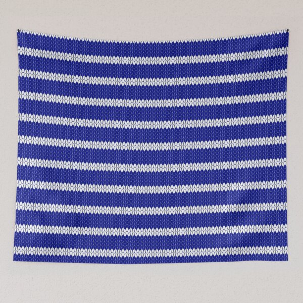 Item preview, Navy blue and white knitted stripes sailor's singlet pattern designed and sold by natalyon.