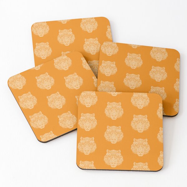 Item preview, Orange Tiger White Design Pattern - Complicated Coloring - Complicated Animals designed and sold by complicolor.