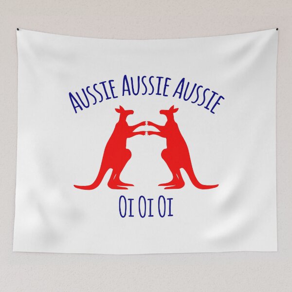 Item preview, Aussie Aussie Aussie oi oi oi Australian chants and Australia flag for ozzy designed and sold by anins-azuree.