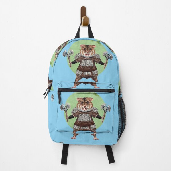 Item preview, Axe Weilding Hamster in blue designed and sold by CharlieCreature.