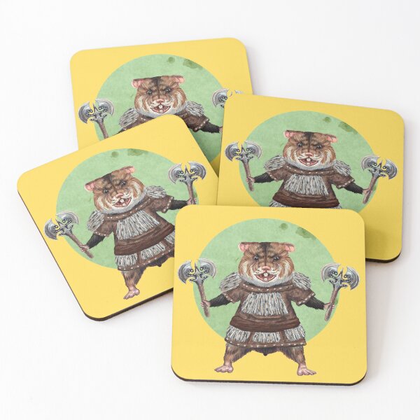 Item preview, Axe Weilding Hamster in yellow designed and sold by CharlieCreature.