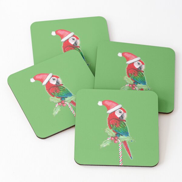 Item preview, Green wing macaw Christmas style designed and sold by Bwiselizzy.