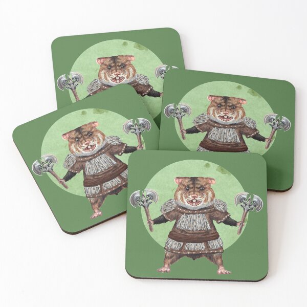 Item preview, Axe Weilding Hamster in green designed and sold by CharlieCreature.
