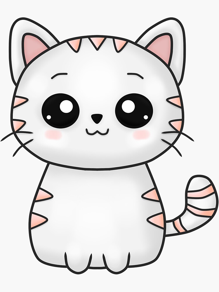 Pegatina Lindo Gato Lindo Gatito De Dibujos Animados De Art By Sharel Redbubble 3804