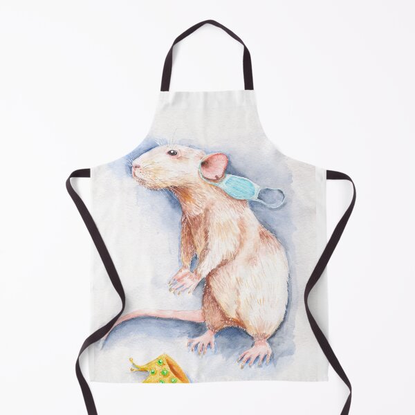 Item preview, Picture of a rat with protective mask on ear and gold crown designed and sold by Bellefotos.