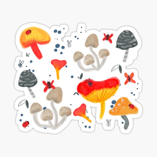 Mushroom Mushroom bugs bugs Sticker