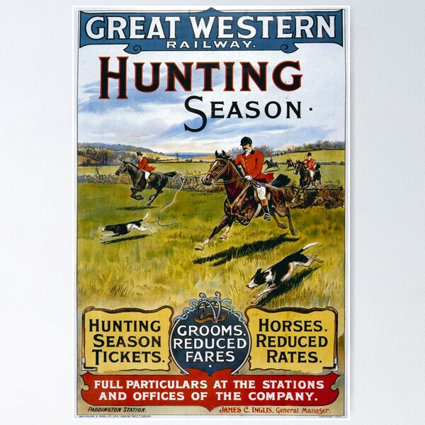 Item preview, Hunting Season retro poster designed and sold by CorasPosters.