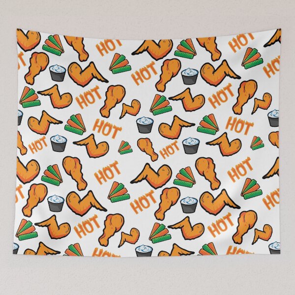 Item preview, Chicken Wing Pattern designed and sold by HexandHumor.