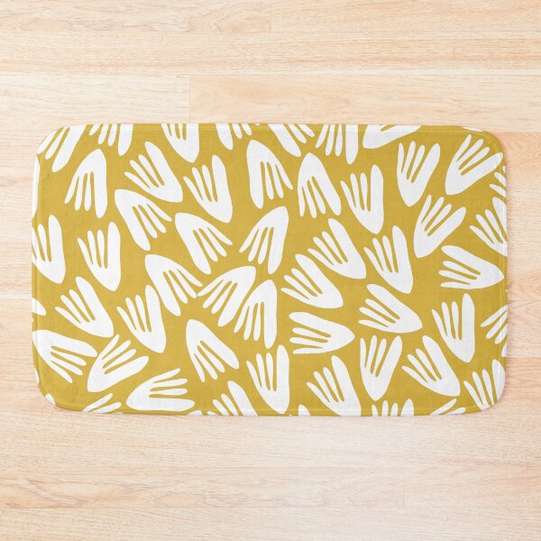 Item preview, Papier Découpé Modern Abstract Cutout Pattern in White and Light Mustard designed and sold by kierkegaard.