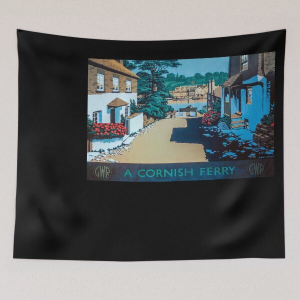Item preview, A Cornish Ferry retro poster designed and sold by CorasPosters.