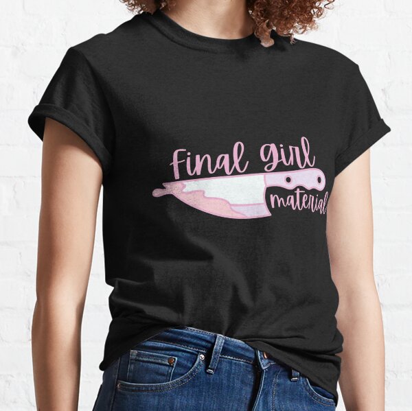 Cute Pastel Pink Final Girl Scream Queen Graphic Classic T-Shirt