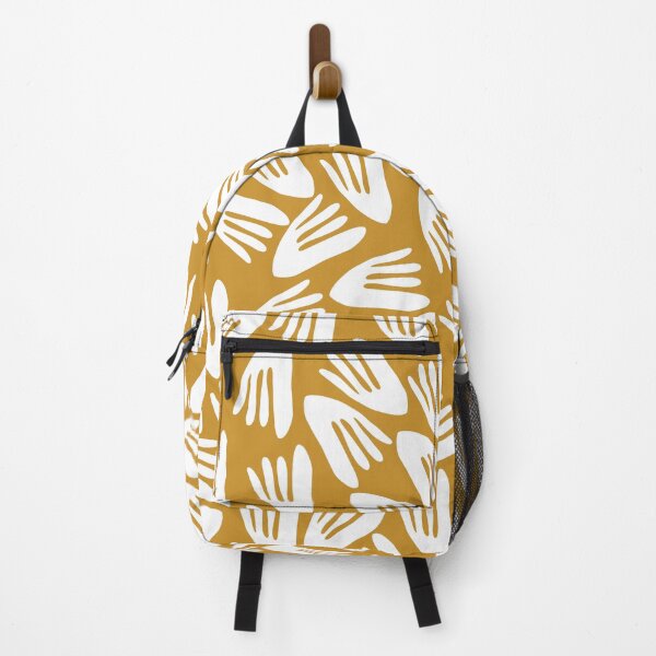 Item preview, Papier Découpé Modern Abstract Cutout Pattern in White and Dark Mustard designed and sold by kierkegaard.