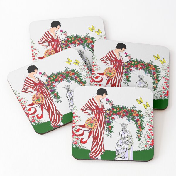 Item preview, ROSE and FLOWER GARDEN : Vintage Abstract Young Woman Print designed and sold by posterbobs.