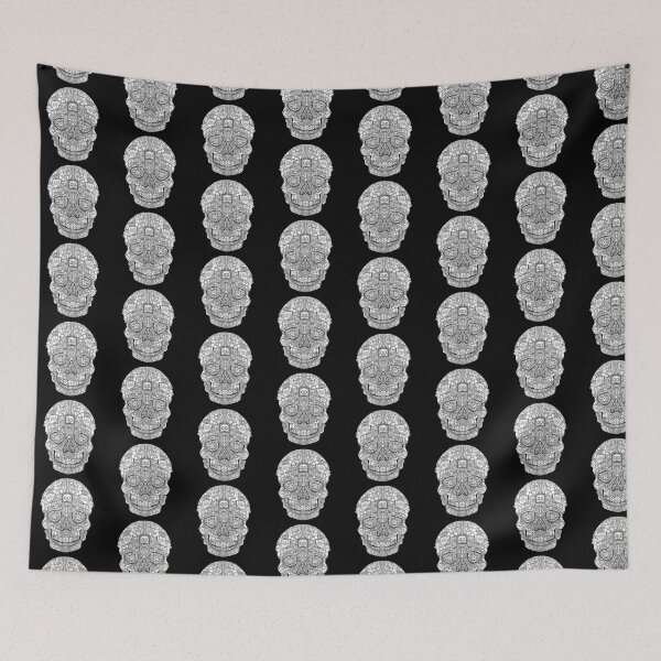 Item preview, Robot Sugar Skull - Black and White Pattern - Complicated Coloring - Day of the Dead Sugar Skulls designed and sold by complicolor.