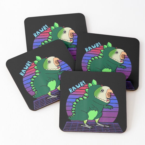 Item preview, Aesthetic Vaporwave Green Monk Parakeet Quaker Parrot Birb T-Shirt designed and sold by GrahamWalsh.