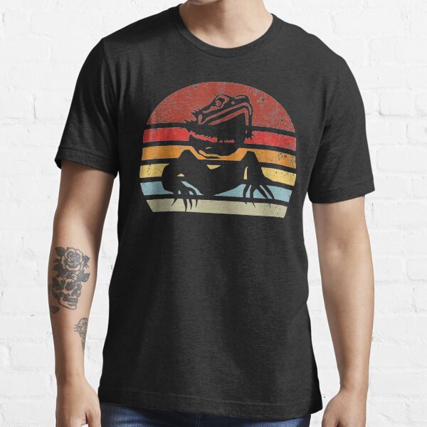 Vintage Retro Bearded Dragon Silhouette Lover Dad Mom Essential T-Shirt