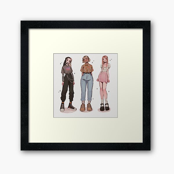 e-girl/art mom/soft girl | Framed Art Print