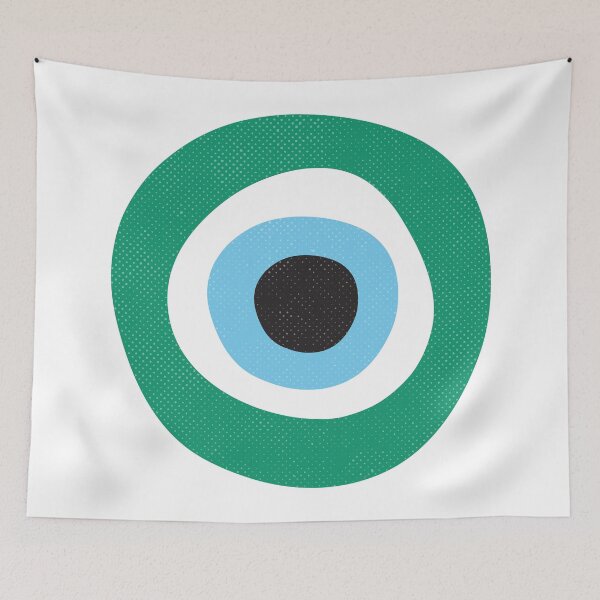 Item preview, Emerald Dark Green Evil Eye Symbol designed and sold by Inogitna Designs.