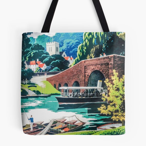 Artikelvorschau, Glorious Thames retro poster entworfen und verkauft von CorasPosters.