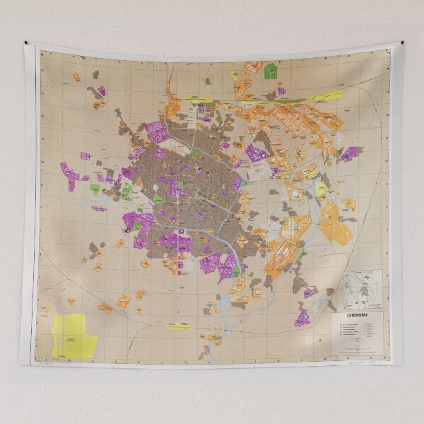 Item preview, Map of Chengdu, China (1989) designed and sold by allhistory.