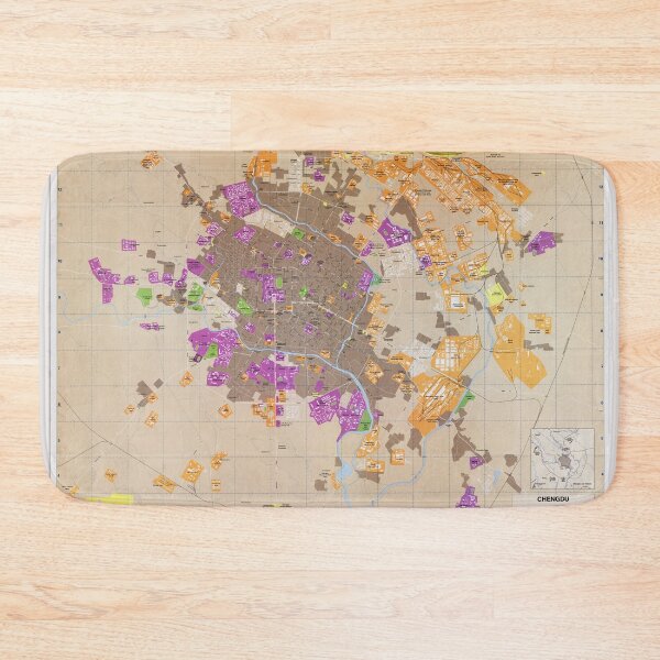 Item preview, Map of Chengdu, China (1989) designed and sold by allhistory.