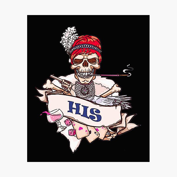 "Victorian Skull His & Hers Halloween" Photographic Print by