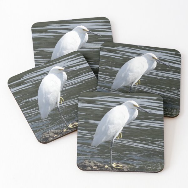 Item preview, White Egret Perched on a Rock by Orikall designed and sold by HippieWorks.