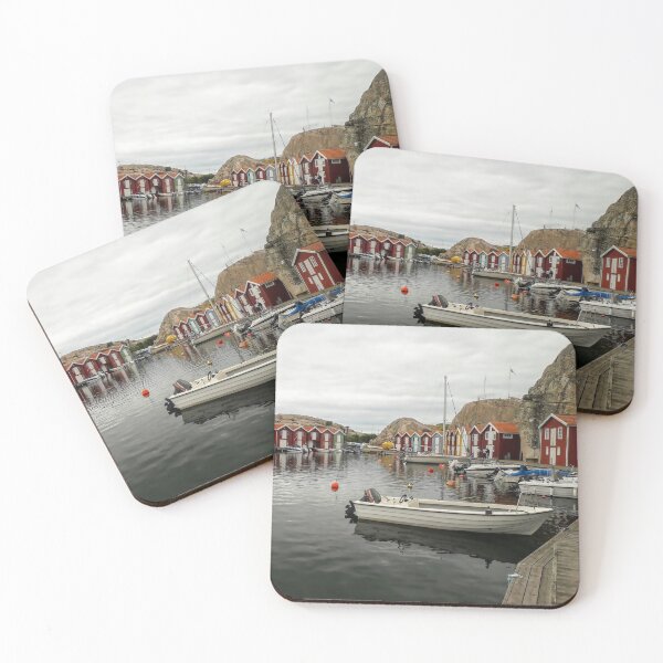 Item preview, Small boats and boathouses in a old town in Sweeden designed and sold by Tanja Dianova.