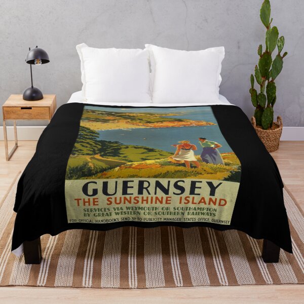 Item preview, Guernsey retro poster designed and sold by CorasPosters.