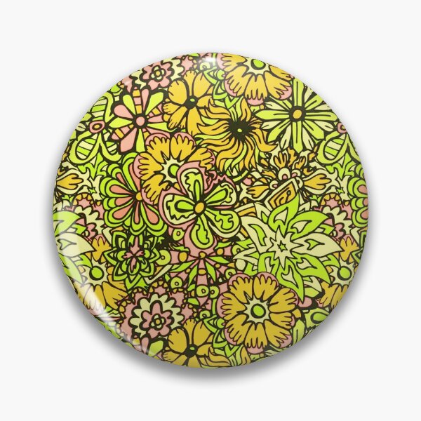 Item preview, Yellow Hippy Flowers - Repeat Floral Pattern  designed and sold by complicolor.