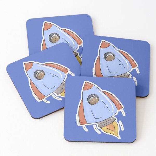 Item preview, Happy Space Rocket designed and sold by PancakeAndLoaf.