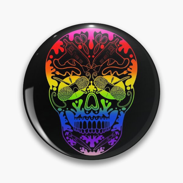 Item preview, Rainbow Sugar Skull Art Supply  designed and sold by thecraftace.