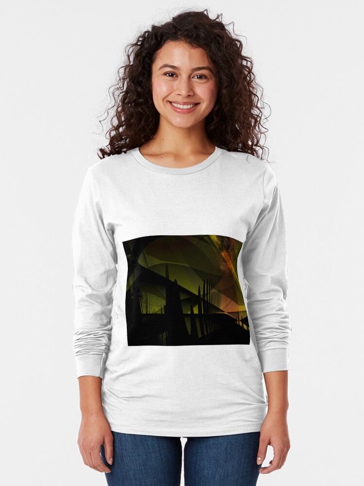 Alternate view of Abstract Landscape Art Long Sleeve T-Shirt