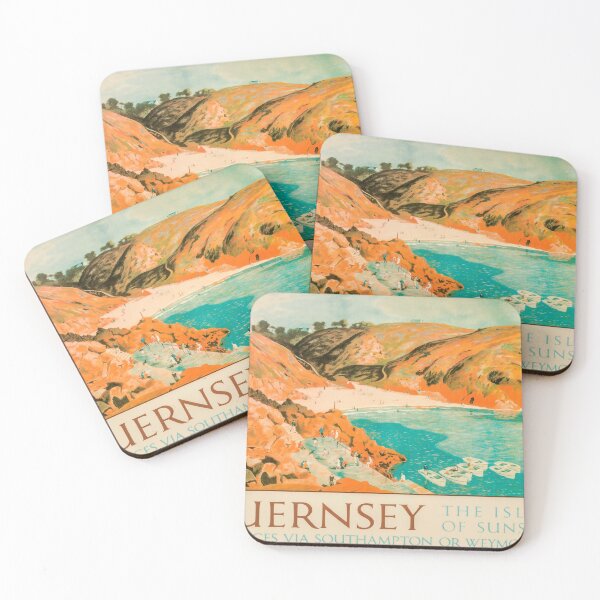 Item preview, Guernsey retro poster designed and sold by CorasPosters.