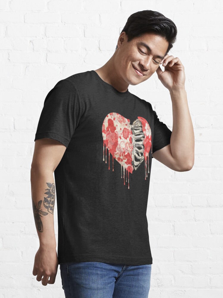 Skeleton With Broken Heart Halloween Shirt' Unisex Baseball T