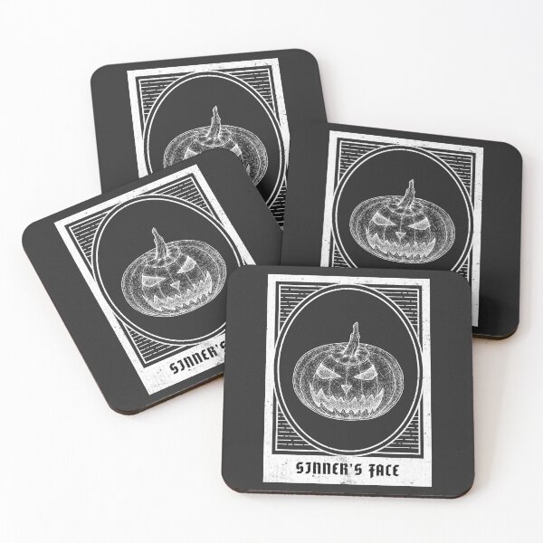 Item preview, Happy Halloween Holiday | Sinner's Face | Scary Carved Pumpkin Face designed and sold by Ainbowz-Artwork.