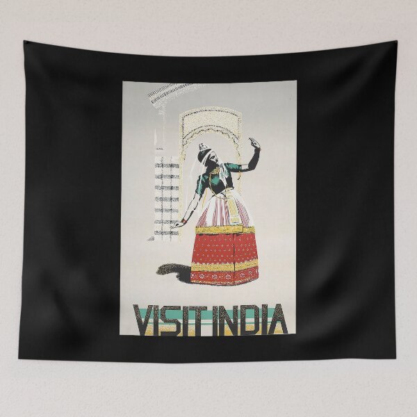 Item preview, Visit India retro poster designed and sold by CorasPosters.