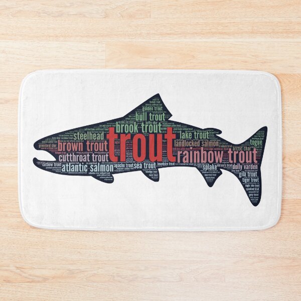 Item preview, Trout Word Cloud designed and sold by hermitenvy.