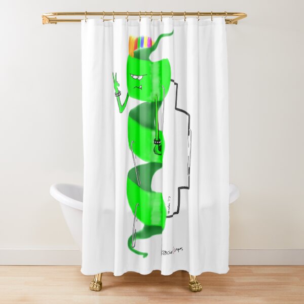 Punked Up Peptide Shower Curtain