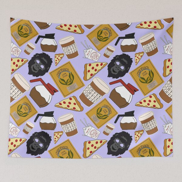 Item preview, Rory Pizza Corn Starch Coffee Pancake Gorilla Mask Purple Pack designed and sold by Sunny Collections.