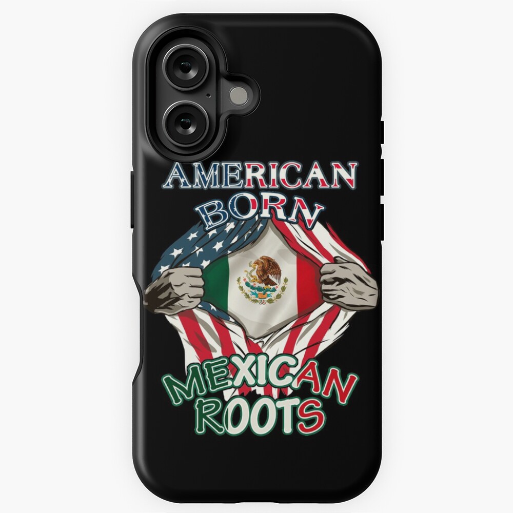 American Born Mexican Roots Tee Proud USA Mexico Flag Love T-Shirt Sticker