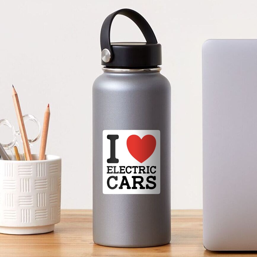 "I Love Electric Cars " Sticker for Sale by OdmiDesign Redbubble
