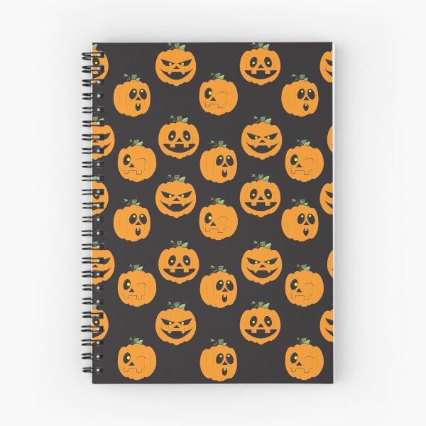 Item preview, Cute little carved pumpkins seamless pattern designed and sold by Albamarina.