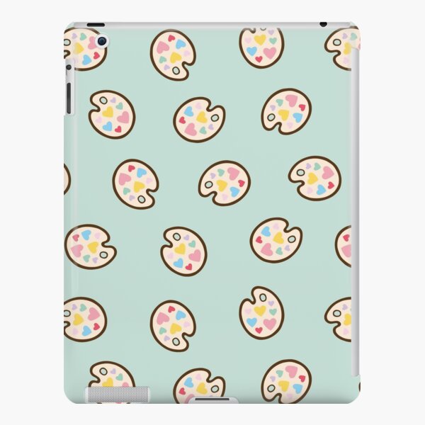 Heart Paint Palette Pattern on Mint iPad Snap Case